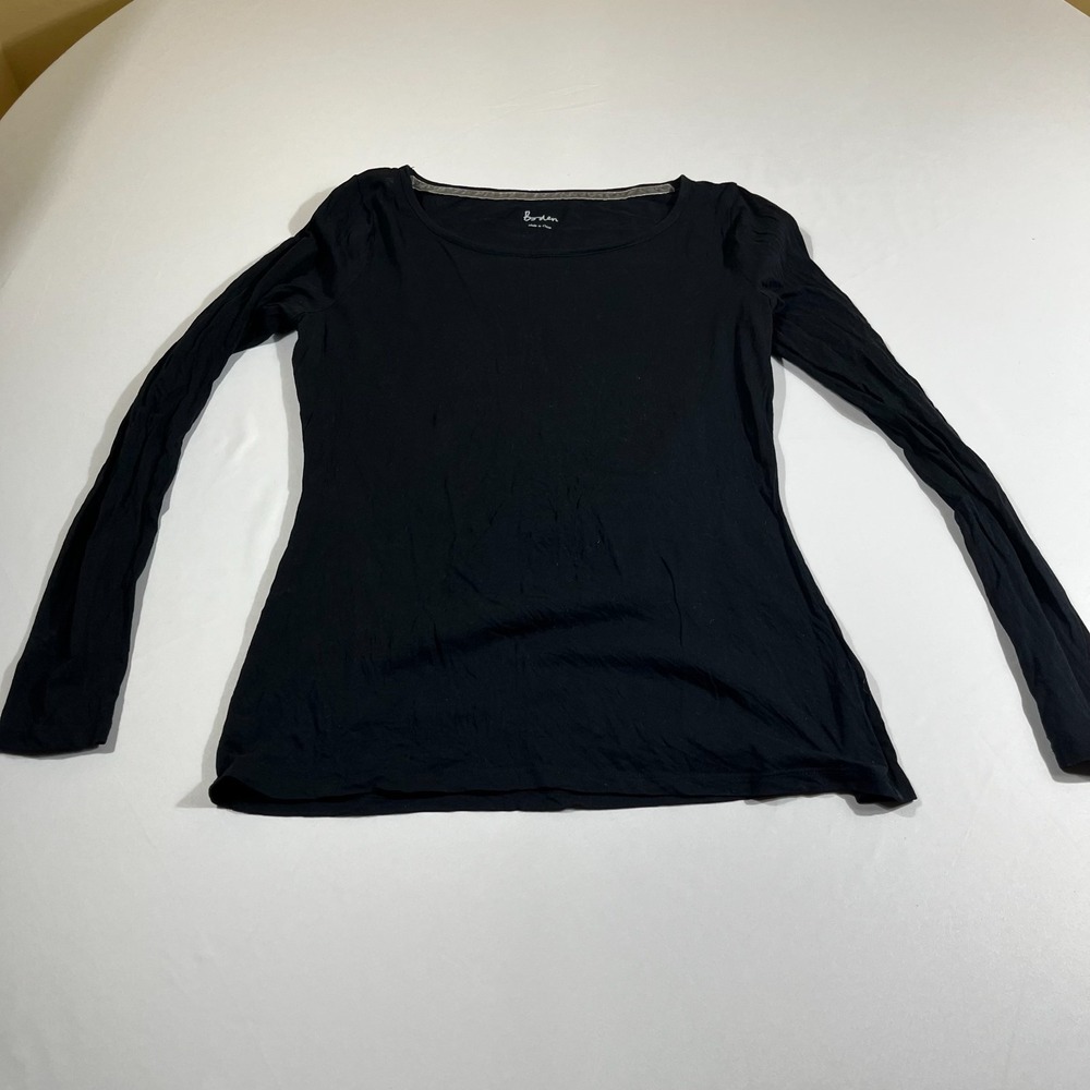 Boden T Shirt Womens Small Blue Scoop Neck Long Sleeve Jersey Top Layering Tee